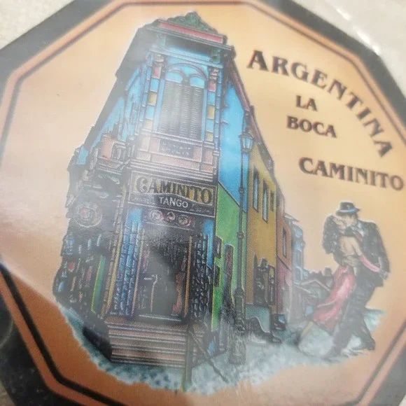 Argentina La Boca Caminito Buenos Aires Drink Beer Coasters Set of 6 Tango Jokas - Picture 8 of 8